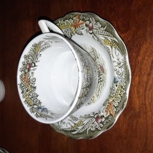 2 Quebec Vintage set of RIDGWAY Staffordshire Transferware.